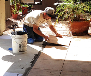 Patio Laying Tile